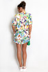 Floral Short Sleeve Blouse And Flowing Shorts Set