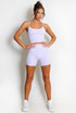 Active Strappy Crop Top And Shorts Set