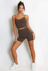 Active Strappy Crop Top And Shorts Set