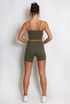 Active Strappy Crop Top And Shorts Set