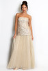 Pleated Sequin Bandeau Dress
