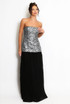 Pleated Sequin Bandeau Dress