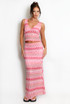 Zig Zag V Neck Top And Maxi Skirt Set