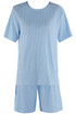 Textured Crew Neck T Shirt & Shorts Set