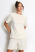 Textured Crew Neck T Shirt & Shorts Set