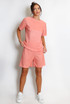 Textured Crew Neck T Shirt & Shorts Set