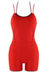 Double Strap Contrast Piping Vest And Shorts Set