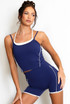 Double Strap Contrast Piping Vest And Shorts Set