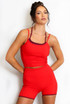 Double Strap Contrast Piping Vest And Shorts Set