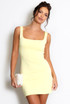 Square Neck Basic Mini Dress