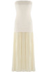 Chiffon Pleated Bandeau Maxi Dress