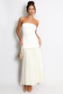 Chiffon Pleated Bandeau Maxi Dress