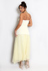 Chiffon Pleated Bandeau Maxi Dress