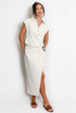 Linen Cropped Blouse And Wrap Skirt Set