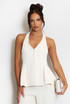 Peplum Hem Halter Neck Waistcoat