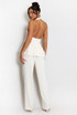 Peplum Hem Halter Neck Waistcoat & Trousers Set