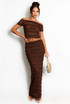 Lace Panelled Maxi Skirt