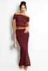 Lace Panelled Maxi Skirt