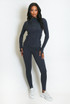 Sculpted Active Gym Jacket And Legging Set