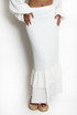 Textured Ruffled Hem Skirt