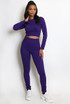 Ribbed Long Sleeve Top and Legging Set