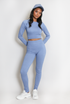 Ribbed Long Sleeve Top and Legging Set