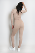 Ribbed Long Sleeve Top and Legging Set
