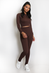 Ribbed Long Sleeve Top and Legging Set