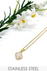 Stainless Steel Clover Pendant Necklace 