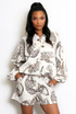 Leopard Print Bomber Jacket and Shorts Set