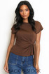 Tie Side Cap Sleeve Top
