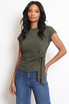 Tie Side Cap Sleeve Top