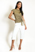 Tie Side Cap Sleeve Top