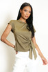 Tie Side Cap Sleeve Top
