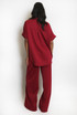 Sun Button Blouse And Trousers Set