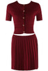 Soft Knit Cardigan And Pleated Skirt Set