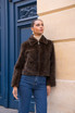 Luxe Faux Fur Jacket With Collar