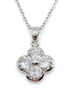 Diamante Clover Pendant Necklace