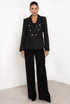 Sequin Tweed Double Breasted Blazer