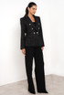 Sequin Tweed Double Breasted Blazer