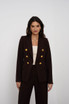 Double Breasted Blazer With Oversized Buttons