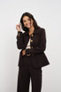 Embossed Button Tailored Blazer With Collar