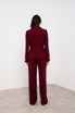 Embossed Button Tailored Blazer With Collar