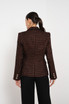 Brown Houndstooth Tweed Blazer