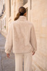 High Neck Faux Fur Jacket