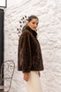 High Neck Faux Fur Jacket