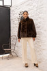 High Neck Faux Fur Jacket