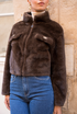 Faux Fur Jacket With Statement Buttons 