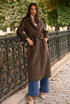 Wool Blend Belted Duster Coat