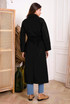 Wool Blend Belted Duster Coat